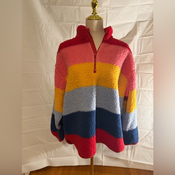 Old Navy Pink and Yellow Cowl Neck Sweater - Picture 1 of 6